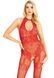 Бодістокінг Leg Avenue Rhinestone Lace and Net, One Size, червоний, зі стразами, відкритий доступ