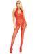 Бодістокінг Leg Avenue Rhinestone Lace and Net, One Size, червоний, зі стразами, відкритий доступ