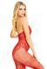 Бодістокінг Leg Avenue Rhinestone Lace and Net, One Size, червоний, зі стразами, відкритий доступ