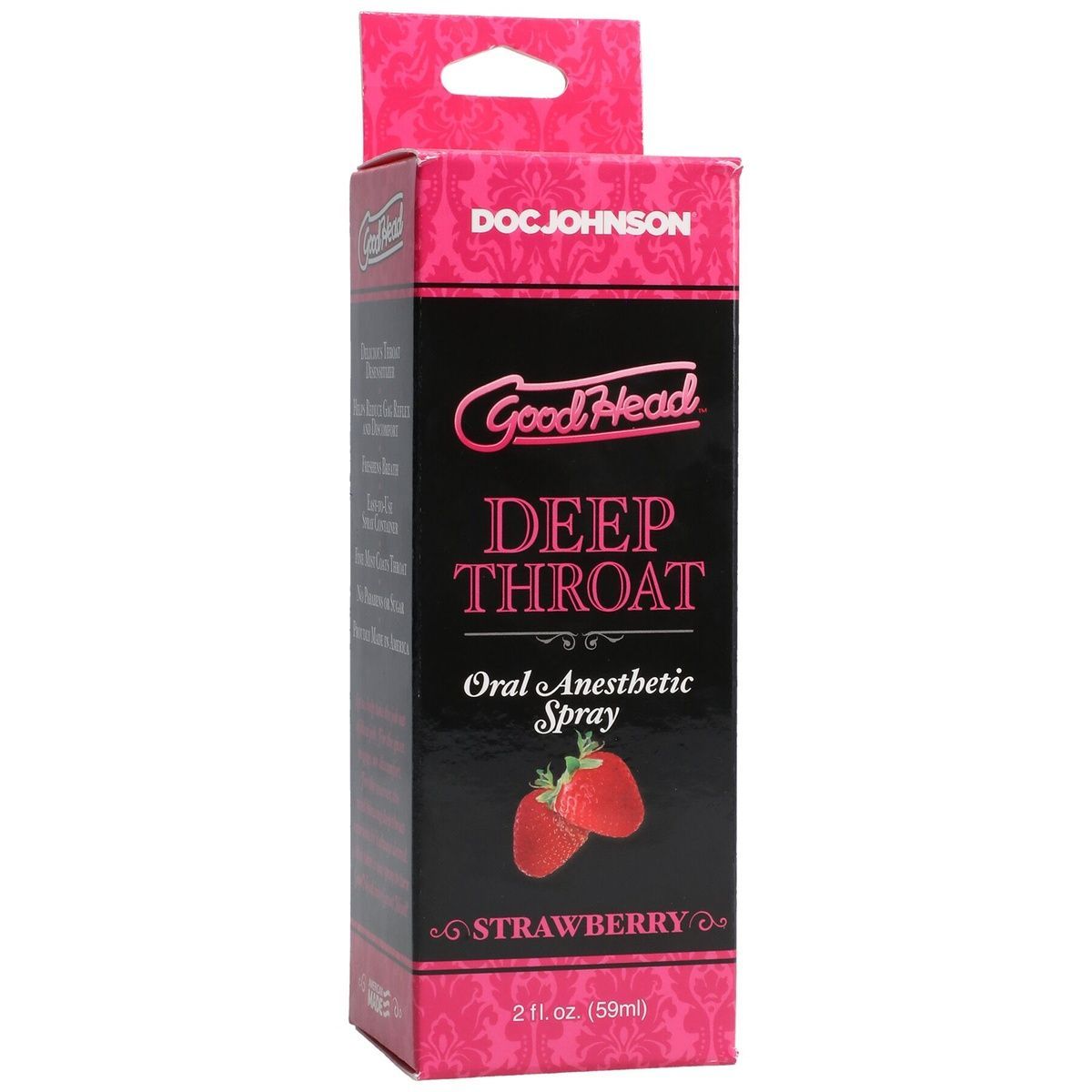 Спрей для минета Doc Johnson GoodHead DeepThroat Spray &ndash; Sweet Strawberry 59 мл для глубокого минета