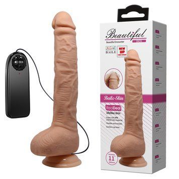 Фаллоимитатор с вибрацией Baile Beautiful Encounter Dick Vibrator Flesh
