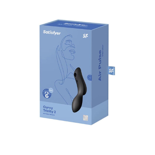 Вакуумний стимулятор з вібрацією Satisfyer Curvy Trinity 2 Black