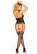 Мереживний бодістокінг з відкритим доступом Leg Avenue High neck lace bodystocking One size Black