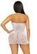 Платье-сетка со стразами Leg Avenue Rhinestone halter mini dress White, открытая спина, one size