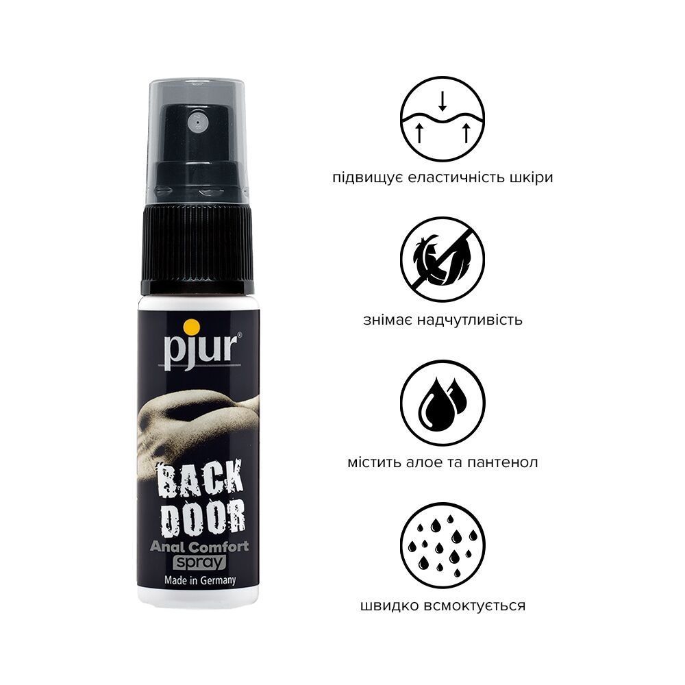 Расслабляющий анальный спрей pjur BACK DOOR spray 20 мл, с пантенолом и алоэ, концентрированный