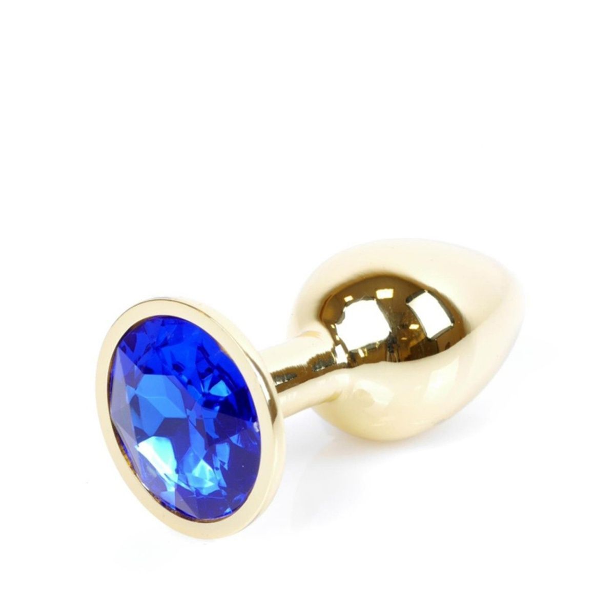 Анальна пробка Jewellery Gold Plug Dark Blue, 2,7 см