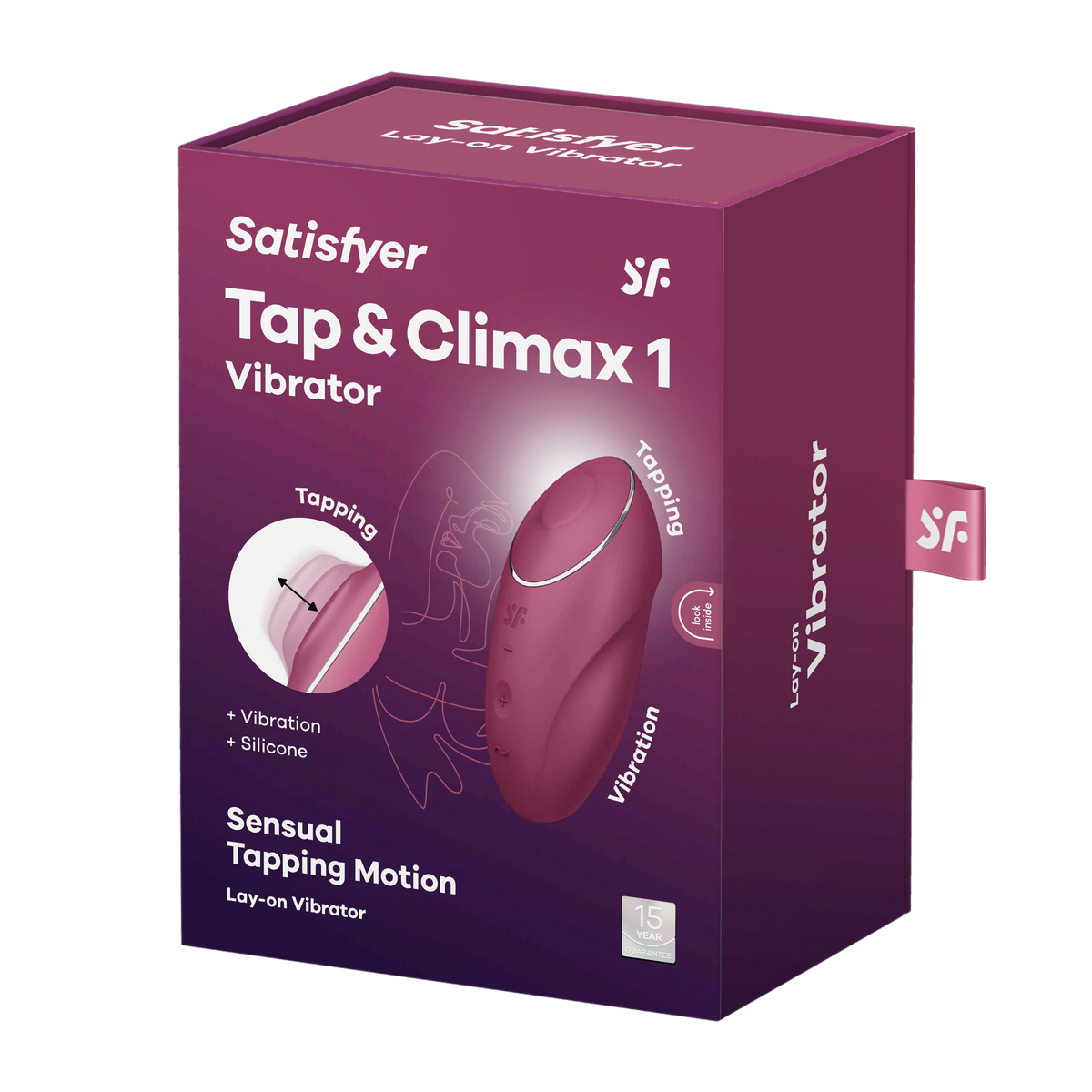 Вибростимулятор-пульсатор Satisfyer Tap & Climax 1 Red, эффект постукивания пальцем, 2 мотора