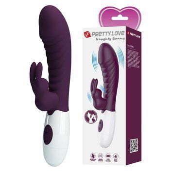 Вібратор-кролик Pretty Love Naughty Bunny Vibrator Dark Purple