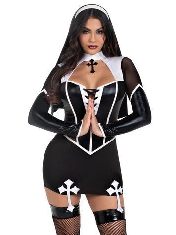 Костюм монашки Leg Avenue Holy Hottie Dress , XS