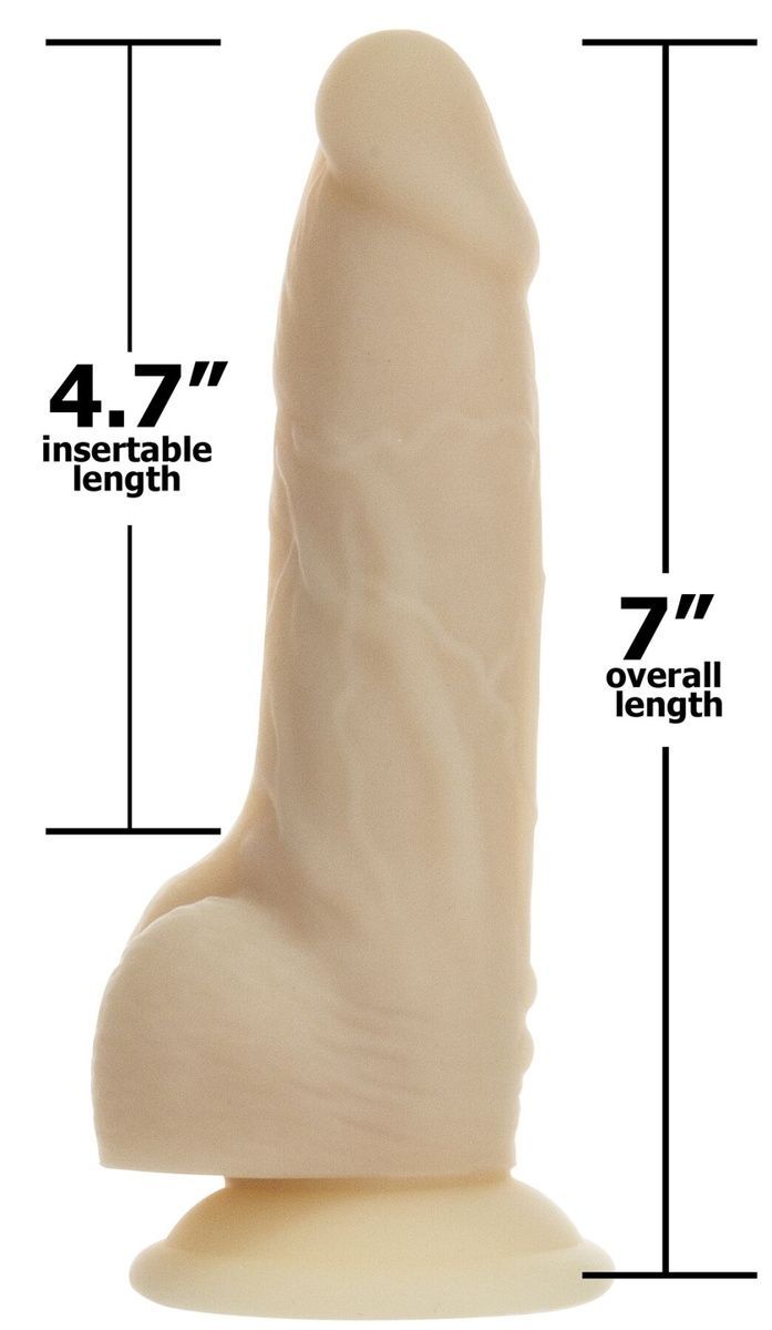 Фаллоимитатор с вибрацией и ротацией Naked ADDICTION Chris 7&Prime; Rotating & Vibrating Dong, пульт ДУ