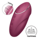 Вибростимулятор-пульсатор Satisfyer Tap & Climax 1 Red, эффект постукивания пальцем, 2 мотора