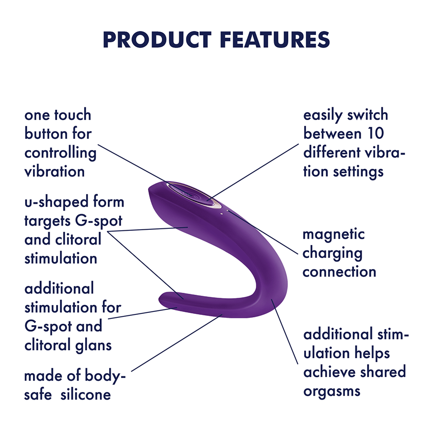 Вибратор для пар Satisfyer Double Classic с одним моторчиком