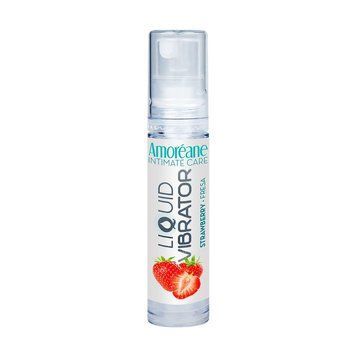Лубрикант с эффектом вибрации Amoreane Med Liquid Vibrator Strawberry (10 мл)