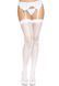 Чулки-сетка со швом сзади Leg Avenue Butterfly back seam thigh highs One size White