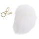 Металева анальна пробка Кролячий хвост LOCKINK SEVANDA White Bunny-Tail Anal Pear-shape Plug, S