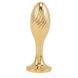 Металева анальна пробка Кролячий хвост LOCKINK SEVANDA White Bunny-Tail Anal Pear-shape Plug, S