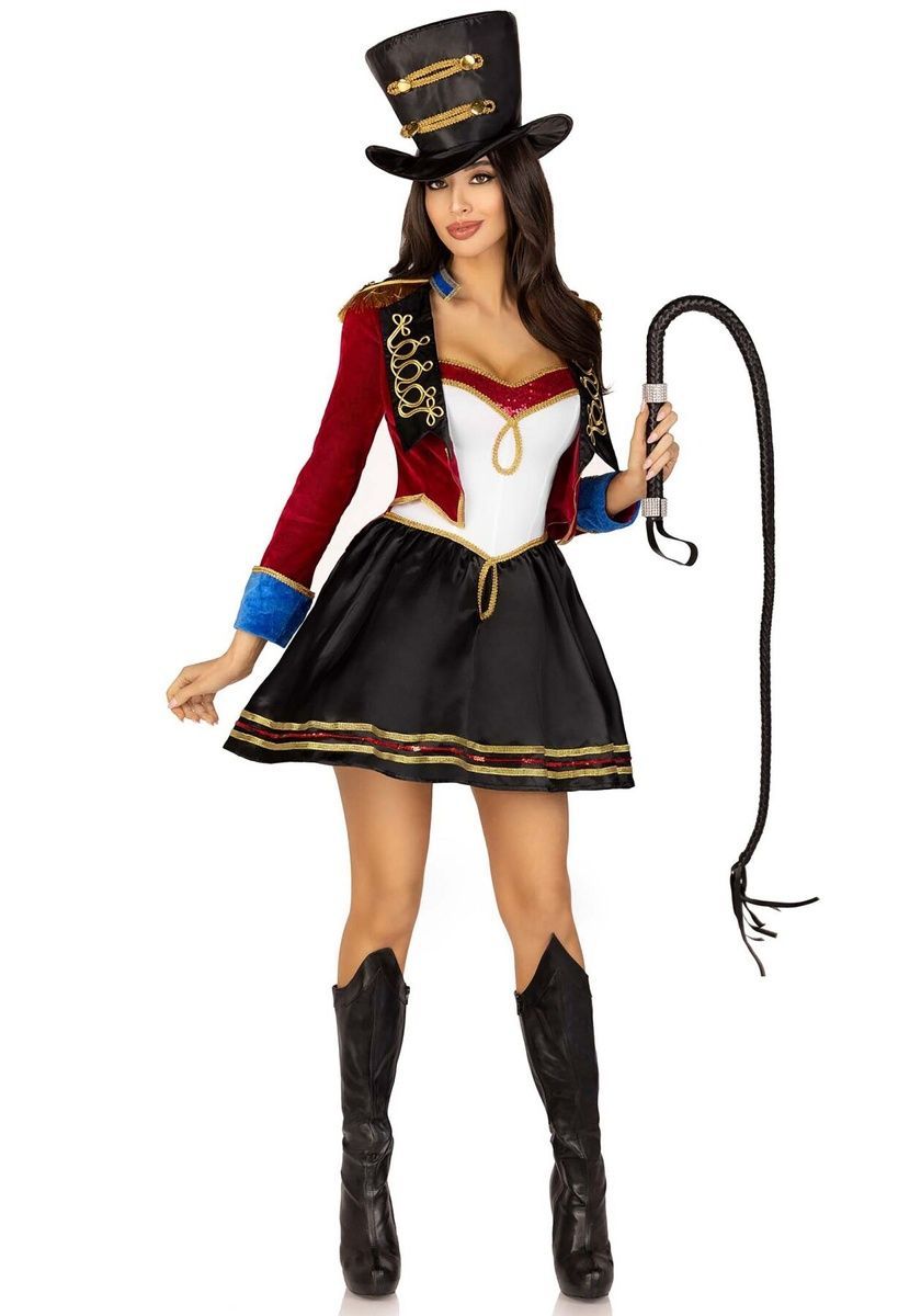 Костюм дресирувальниці Leg Avenue Ringmaster Costume, сукня, капелюх, S