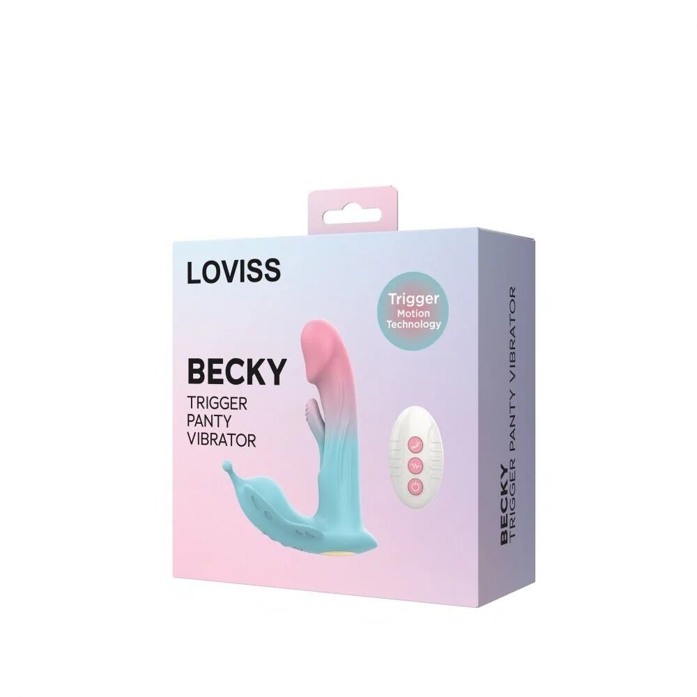 Вибратор Loviss Becky Trigger Panty Vibrator, носимый, вибрация + манящее движение, пульт ДУ