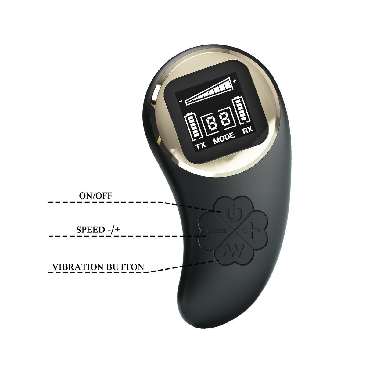 Вибратор для пары Pretty Love Nathan Stimulator Black