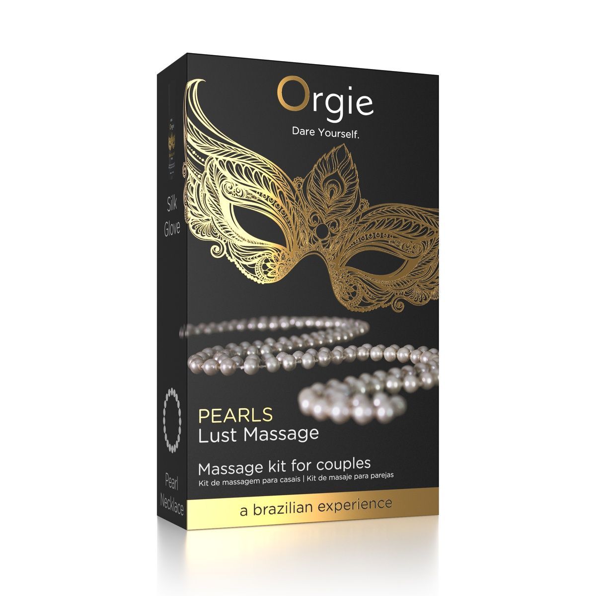 Набір для перлинного масажу Orgie &ndash; Pearls Lust Massage: силіконовий гель, намисто (30 мл)