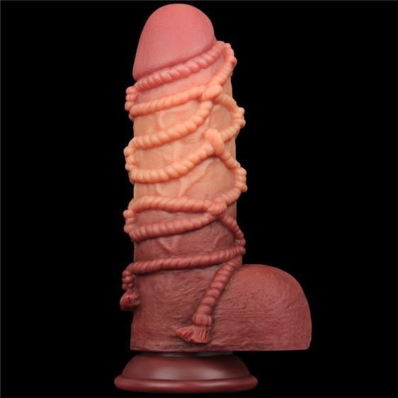 Фаллоимитатор Dual-Layered Silicone Cock With Rope 9.5" Flesh