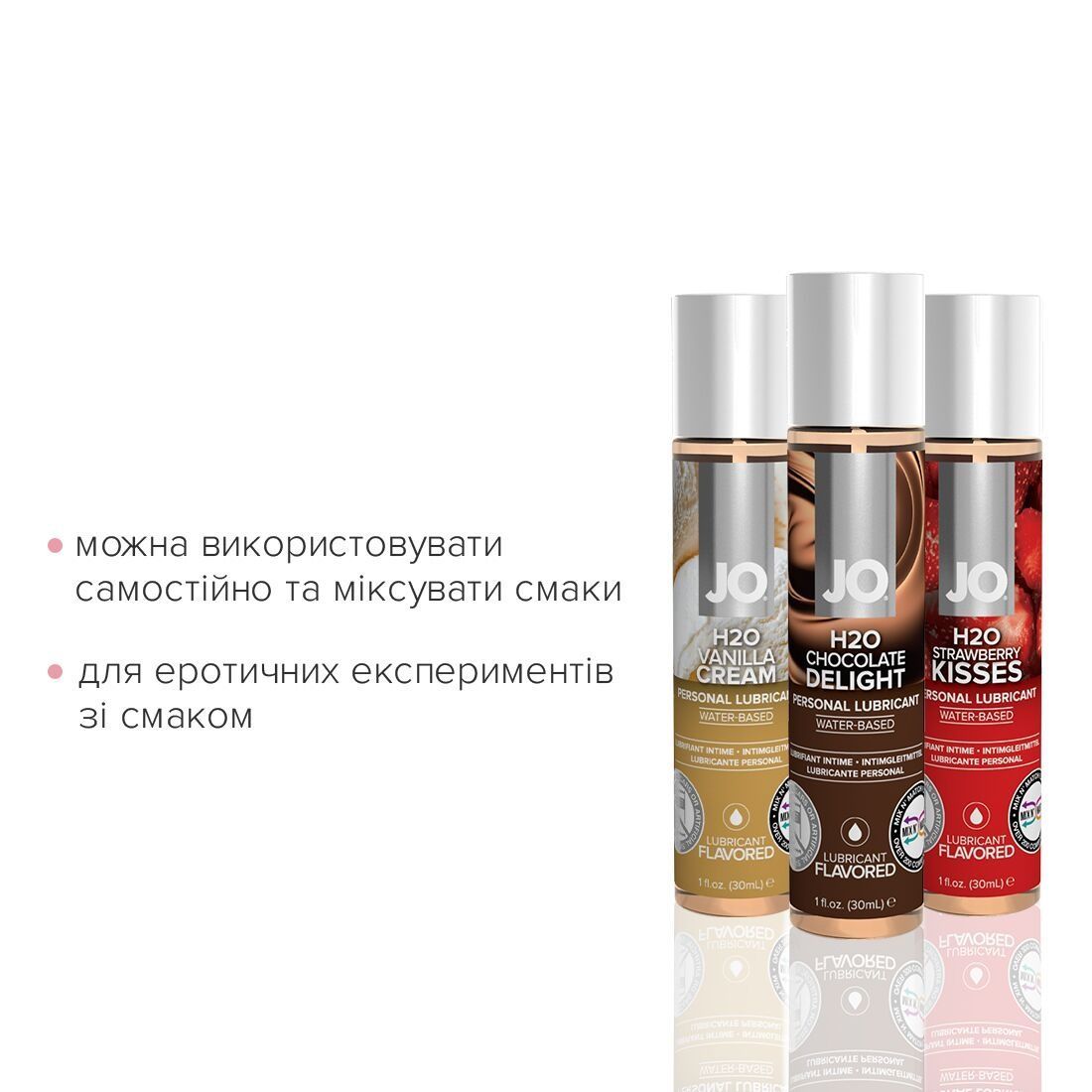 Набор JO Tri-Me Triple Pack &mdash; Neapolitan (3&times;30 мл) три разных вкуса оральных смазок