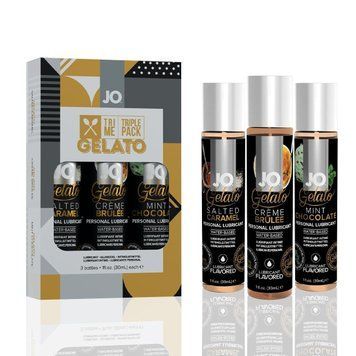 Набор JO Tri-Me Triple Pack &mdash; Gelato (3&times;30 мл) три разных вкуса серии Джелато
