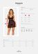 Эротический комплект Obsessive Chemeris babydoll & thong, пеньюар и стринги, XS/S