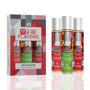 Набір JO Tri-Me Triple Pack &mdash; Flavors (3&times;30 мл) три різні смаки оральних змазок