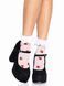 Носки женские с клубничным принтом Leg Avenue Strawberry ruffle top anklets One size, кружевные манж