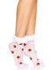 Носки женские с клубничным принтом Leg Avenue Strawberry ruffle top anklets One size, кружевные манж