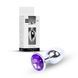 Анальная пробка Jewellery Silver Plug Purple d 2,7 см