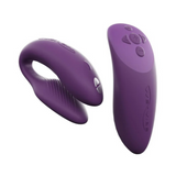 Смарт-вибратор для пар We-Vibe Chorus Purple, сенсорное управление вибрациями сжатием пульта
