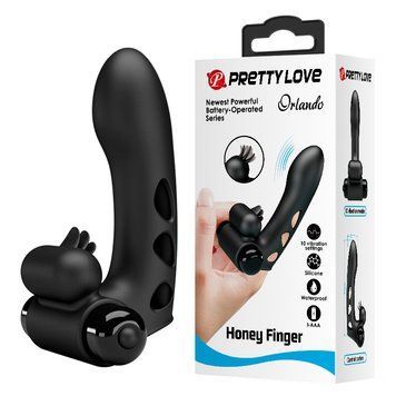 Вибратор на палец Pretty Love Orlando Honey Finger Vibrator Black
