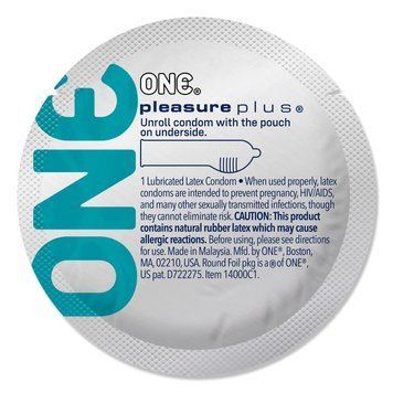 Презерватив ONE Pleasure Plus, 1 шт, с ребристым участком на конце, со смазкой