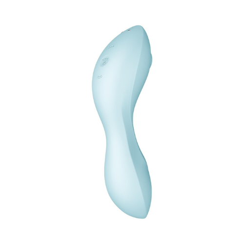 Вакуумный смарт-стимулятор с вибрацией Satisfyer Curvy Trinity 5 (Blue), управление со смартфона