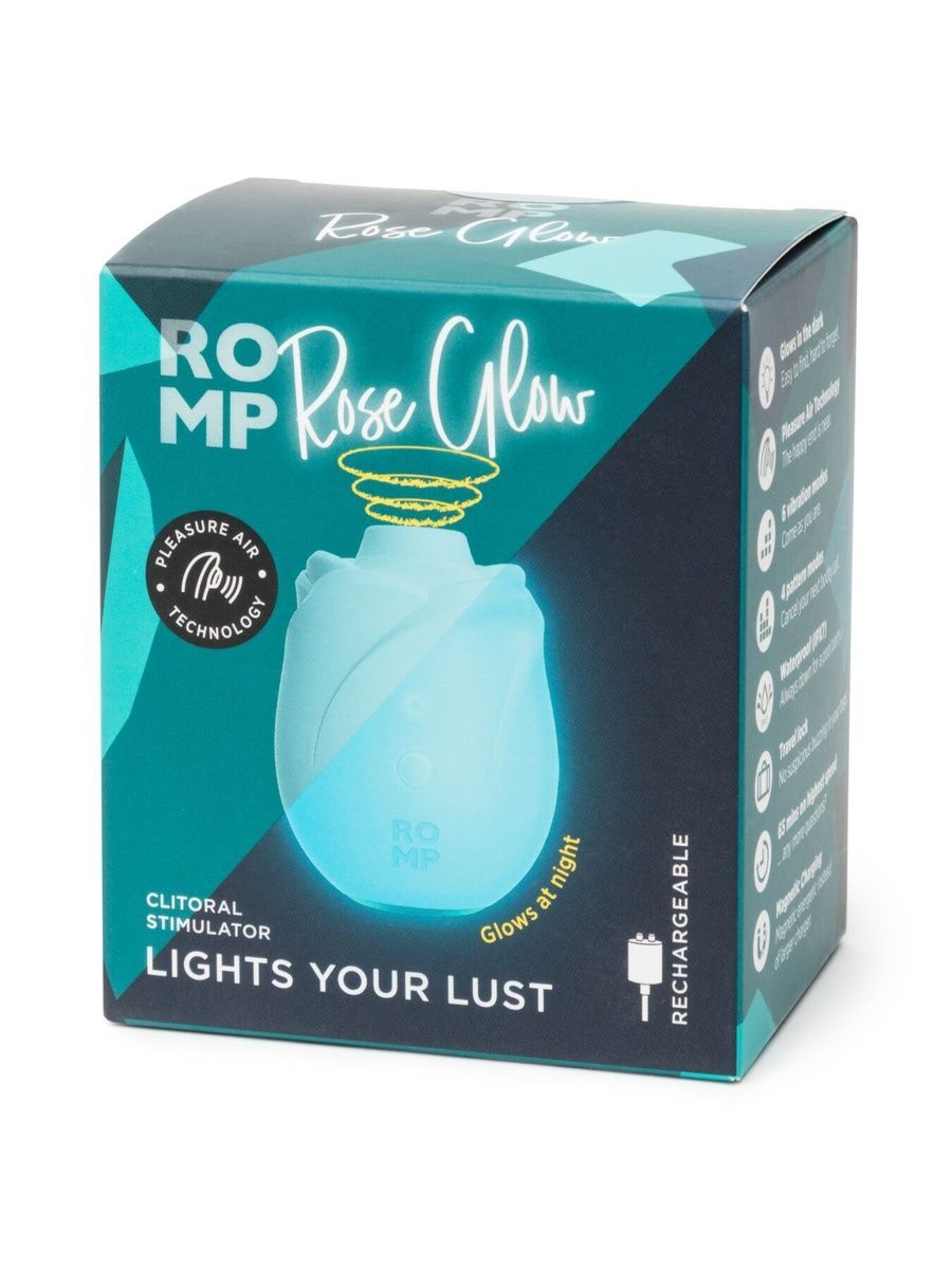 Вакуумный стимулятор клитора Romp Rose Glow, бирюзовый
