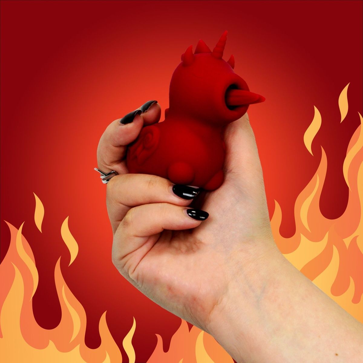 Вибратор-единорожка Unihorn &ndash; Blaze Diablo, ласкающий раздвоенный язычок