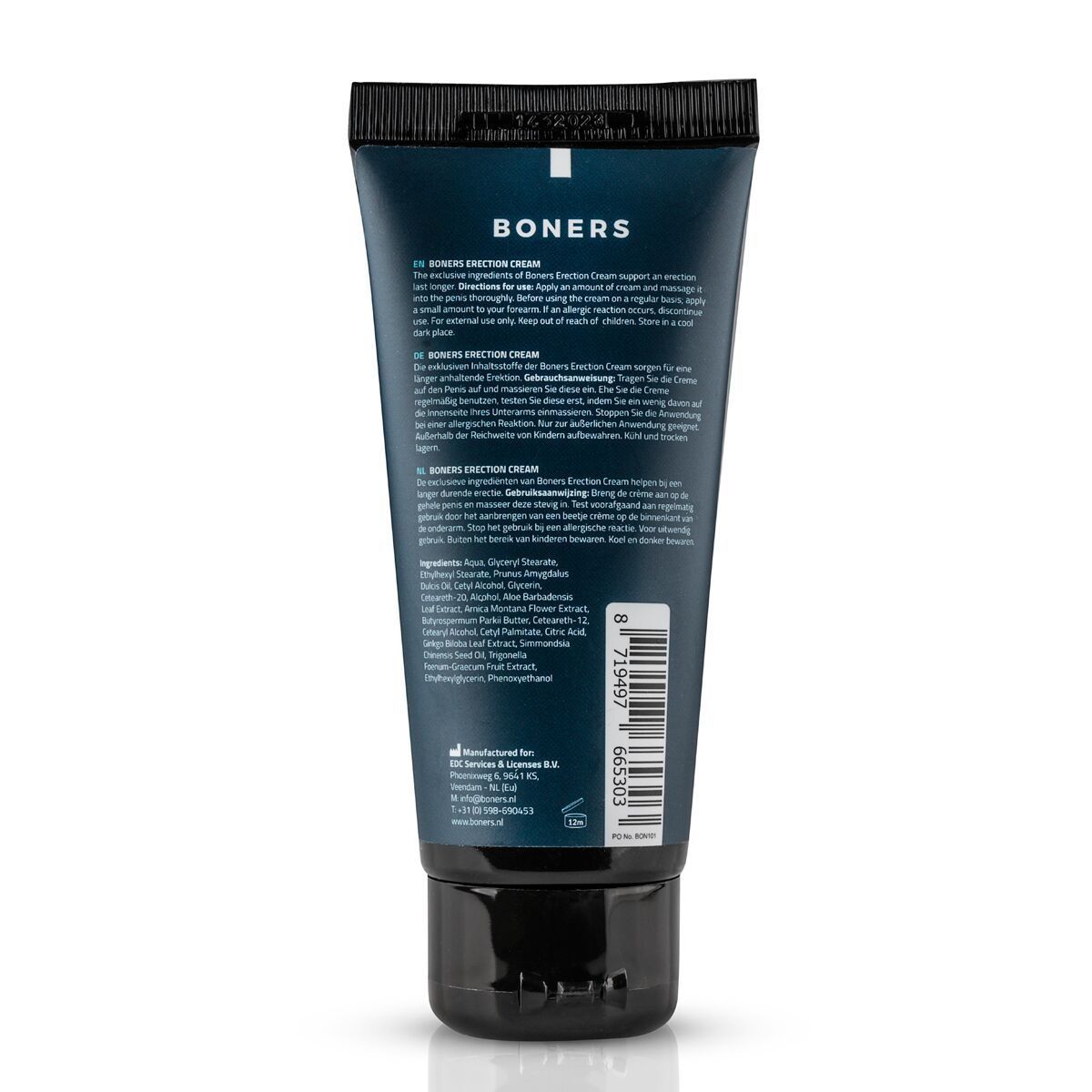 Крем для посилення ерекції Boners Erection Cream &ndash;  ніацинамід + рослинні екстракти, 100 ml