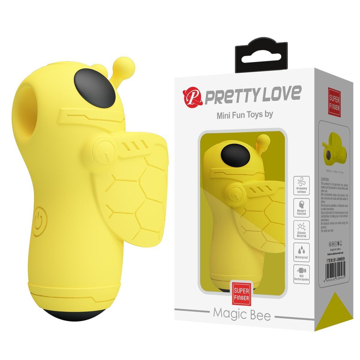 Вакуумный вибростимулятор клитора Pretty Love Magic Bee Stimulator Yellow