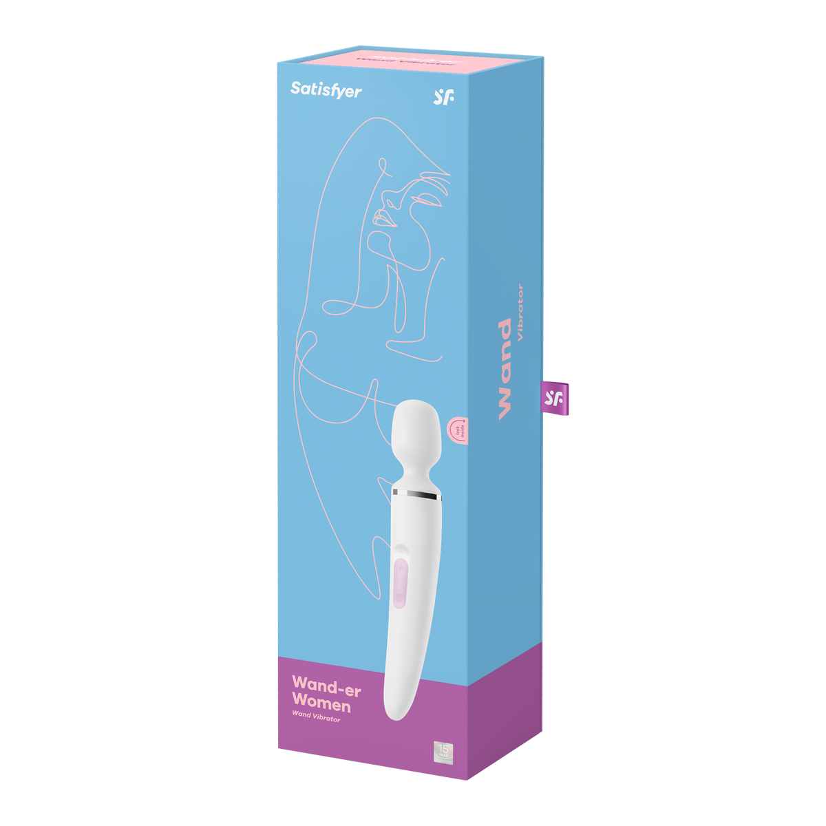 Вібромасажер Satisfyer Wand-er Woman (White/Chrome), водонепроникний, потужний, розмір XXL