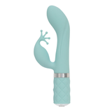 Роскошный вибратор-кролик Pillow Talk - Kinky Teal с кристаллом Сваровски, мощный