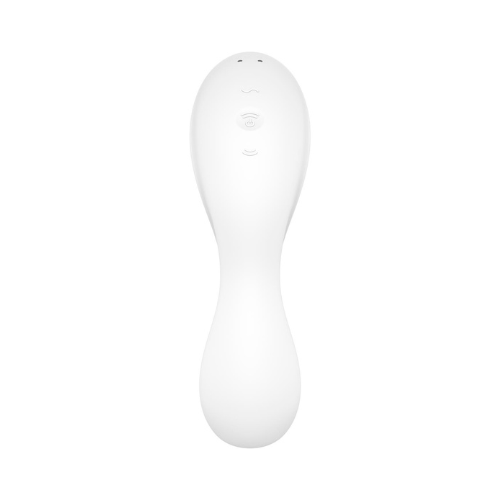 Вакуумний смарт-стимулятор із вібрацією Satisfyer Curvy Trinity 5 (White), керування зі смартфона
