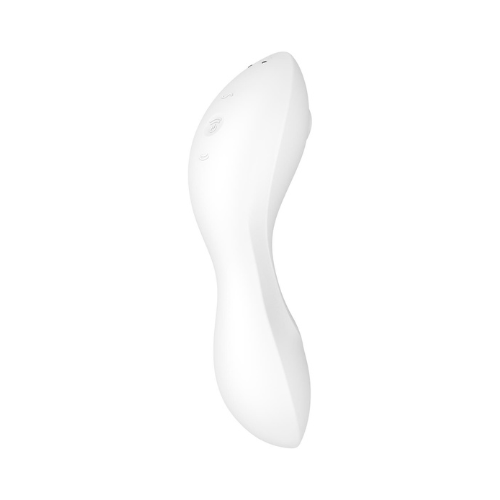 Вакуумний смарт-стимулятор із вібрацією Satisfyer Curvy Trinity 5 (White), керування зі смартфона