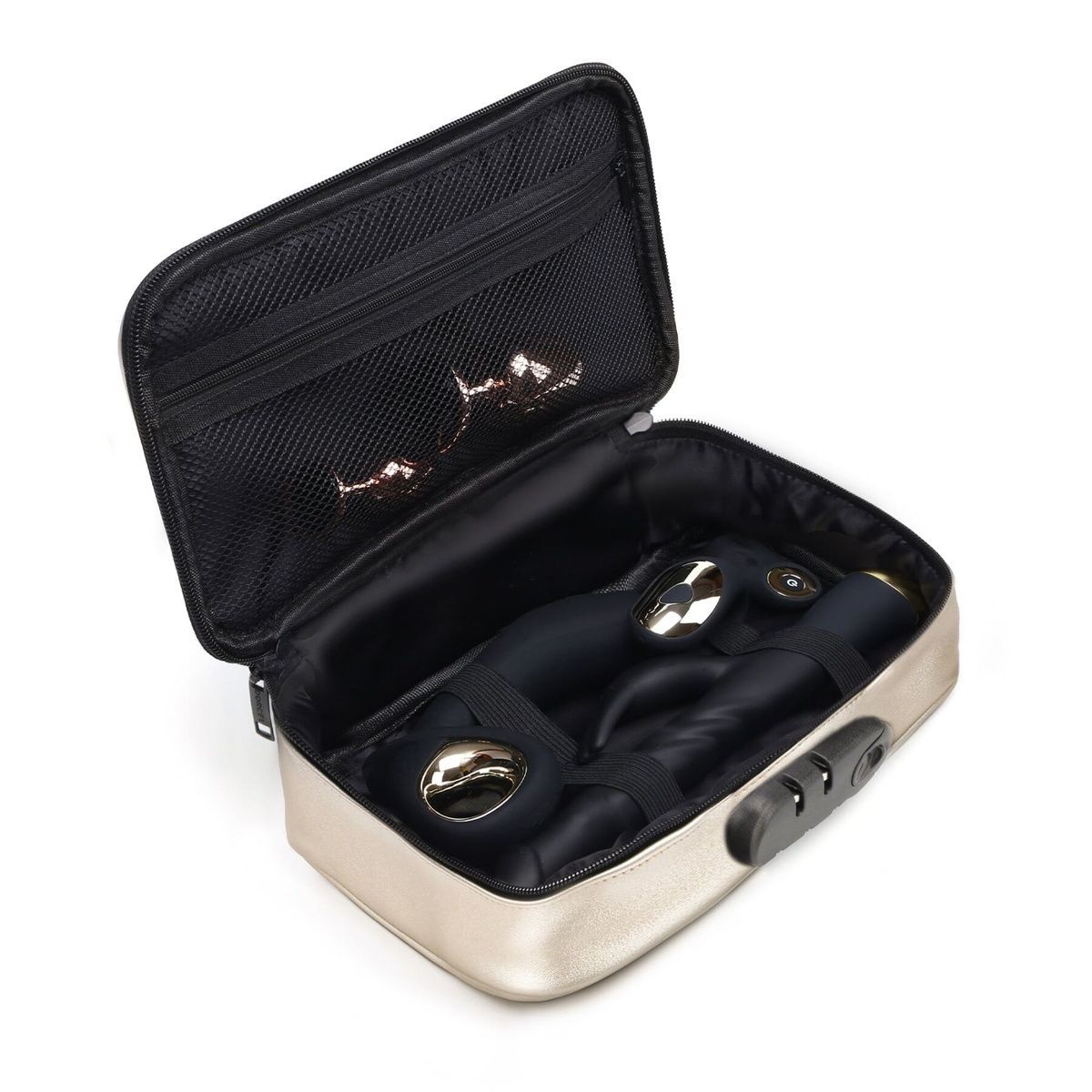 Кейс для іграшок Dorcel DISCREET BOX LUXURY GOLD, кодовий замок, 27&times;16&times;7,62 см