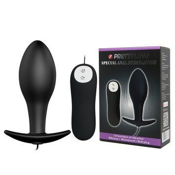 Анальная пробка Pretty Love Special Anal Stimulation Vibrating Butt Plug Black - 3,1 см