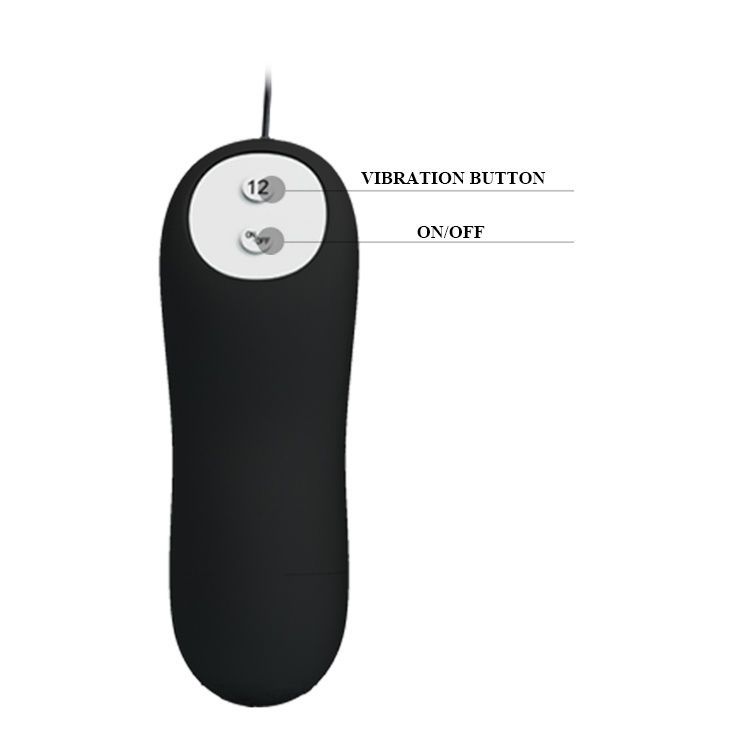 Анальная пробка Pretty Love Special Anal Stimulation Vibrating Butt Plug Black - 3,1 см