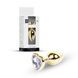 Анальная пробка Jewellery Gold Heart Plug Clear, 2,7 см