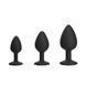 Набір силіконових анальних пробок BMS Roses Til&rsquo; Dawn Silicone Anal Plug Kit Starter Kit Black