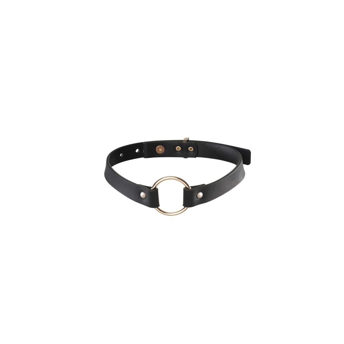Чокер з екошкіри Bijoux Indiscrets Maze &ndash; Single Choker Black